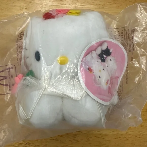 HELLO KITTY Dear Daniel WEDDING GOWN 6" Plush Toy McDonalds RARE MINT 2000 McD - Picture 3 of 7